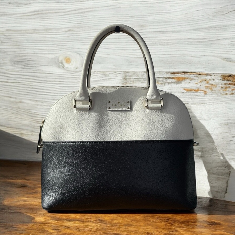 KATE SPADE TWO-TONE BLACK & WHITE SATCHEL